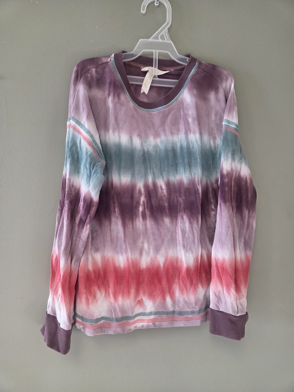 Matilda Jane Tie-Dye Long Sleeve Top in Purple, Blue & Pink